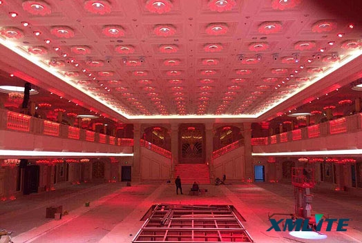 盘锦昆仑大酒店新宴会大厅采用祥明灯光定制开发设备